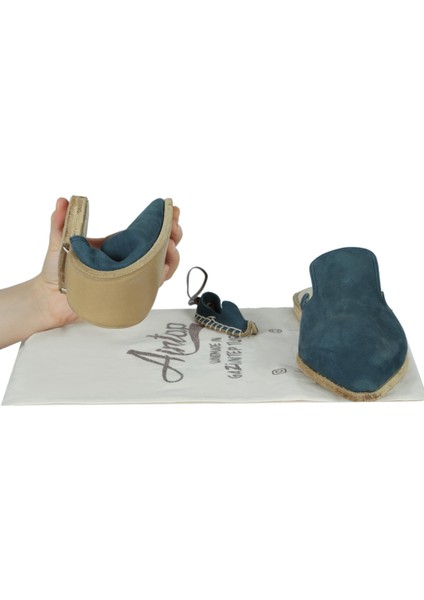 Jean Hakiki Nubuk Deri Gaziantep Sivri Burunlu Kösele Taban Yemeni Terlik modelleri