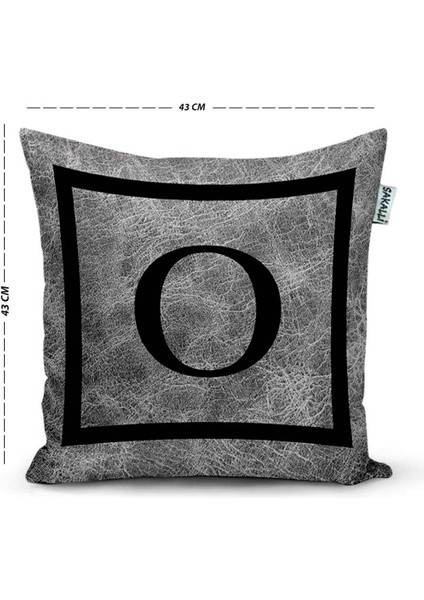 Sakallı Kırlent Harfli Dekoratif Kırlent Kılıfı