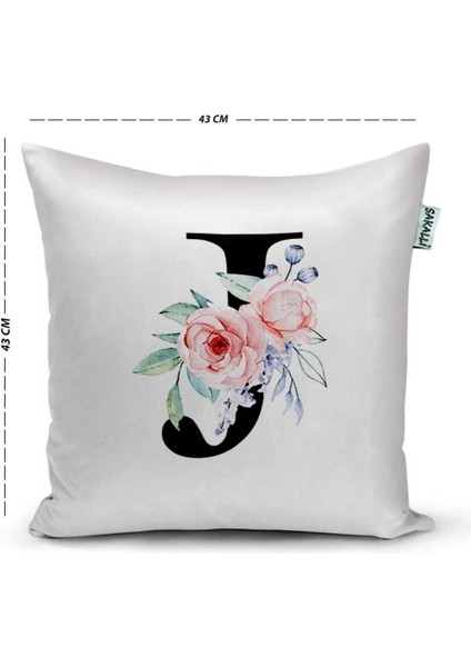 Sakallı Kırlent Harfli Dekoratif Kırlent Kılıfı