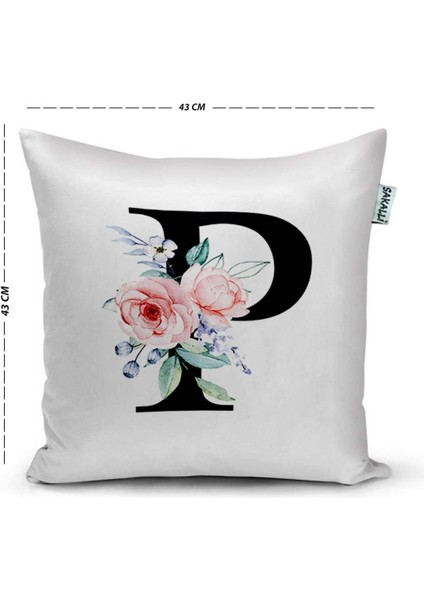 Sakallı Kırlent Harfli Dekoratif Kırlent Kılıfı