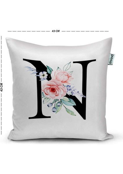 Sakallı Kırlent Harfli Dekoratif Kırlent Kılıfı