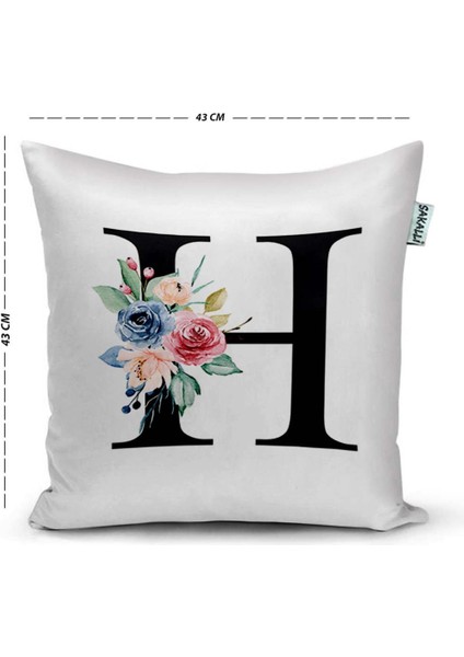 Sakallı Kırlent Harfli Dekoratif Kırlent Kılıfı