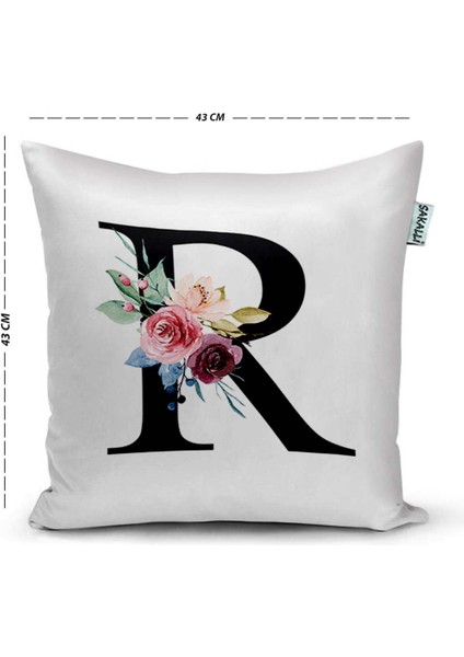 Sakallı Kırlent Harfli Dekoratif Kırlent Kılıfı