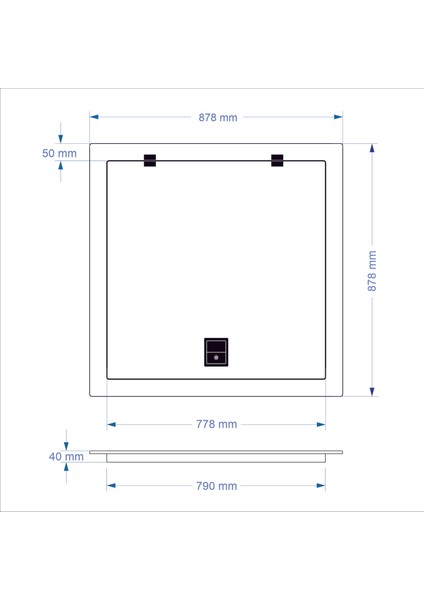 Makine Dairesi Kapağı 80X80 Cm-Betona Geçme