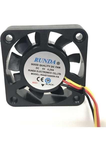 Kaizen Market Runda 40X40X10MM 5V 0,29A 6000RPM Kare Fan