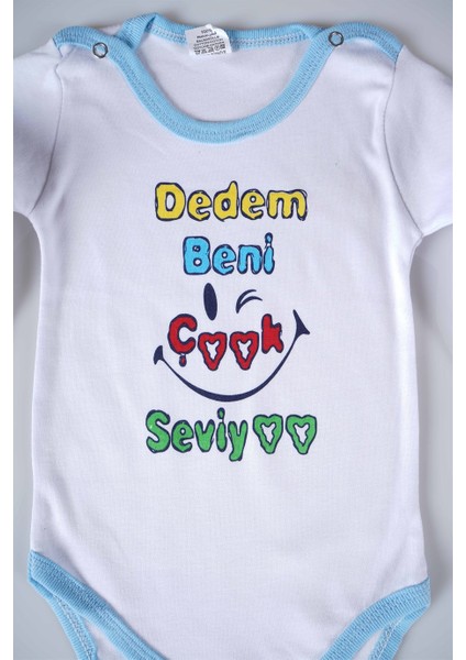 Yeni Sezon Dedem Beni Çok Seviyo Yazılı Bebek Çocuk Uzun Kol Pamuk Bady Zıbın fiyatları