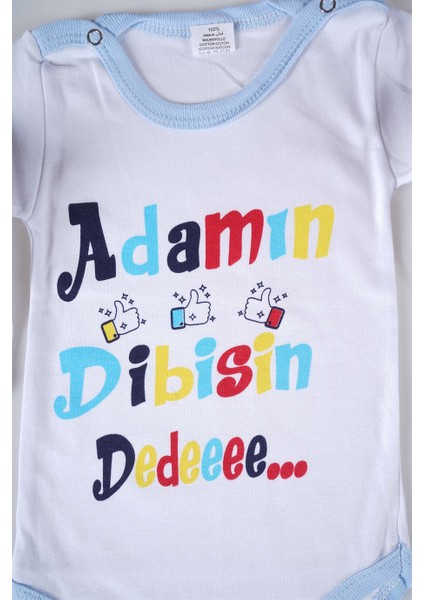 Yeni Sezon Adamın Dibisin Dede Yazılı Bebek Çocuk Uzun Kol Pamuk Bady Zıbın fiyatları