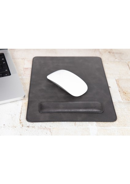 Comfy Bileklikli Deri Mouse Pad VS4EF Gri