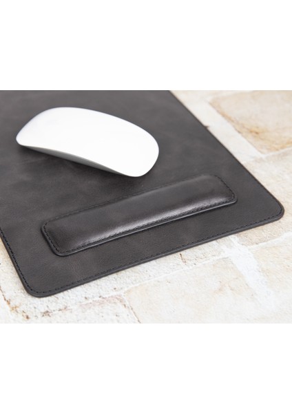 Comfy Bileklikli Deri Mouse Pad VS4EF Gri