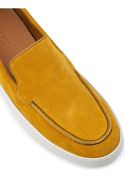 Hakiki Süet Sarı Loafer Erkek Ayakkabı