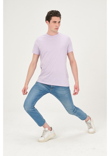 Erkek Yıkamalı Basic T-Shirt Tişört %100 Pamuk Tişört