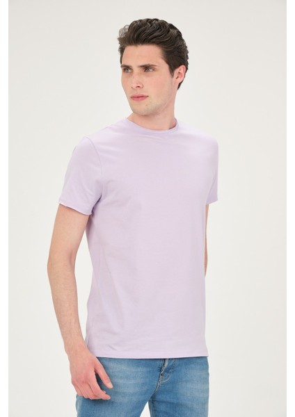Erkek Yıkamalı Basic T-Shirt Tişört %100 Pamuk Tişört