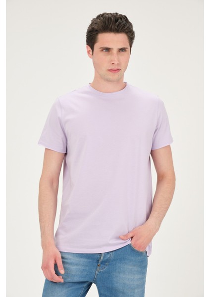Erkek Yıkamalı Basic T-Shirt Tişört %100 Pamuk Tişört