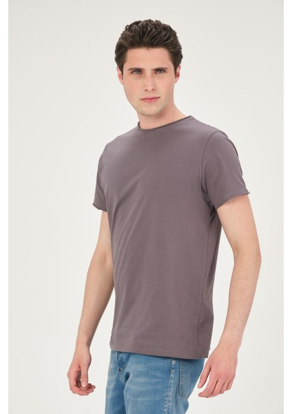 Erkek Yıkamalı Basic T-Shirt Tişört %100 Pamuk Tişört