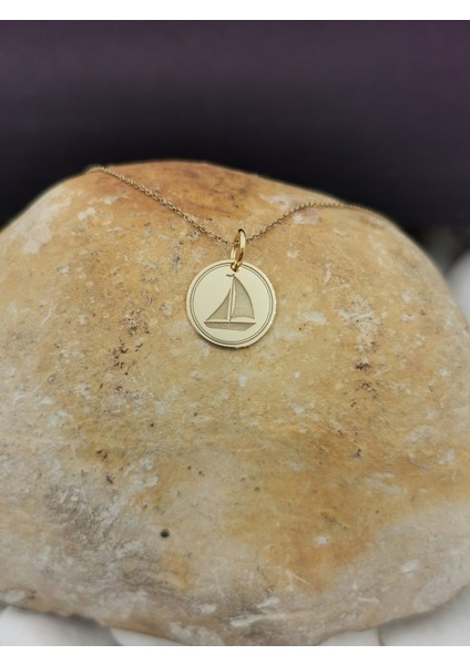 Kayık Sembol 925 Ayar Gümüş Kolye