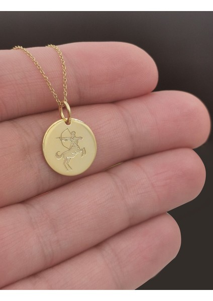 Burçlar Yuvarlak Plaka 925 Ayar Gümüş Kolye fiyatları