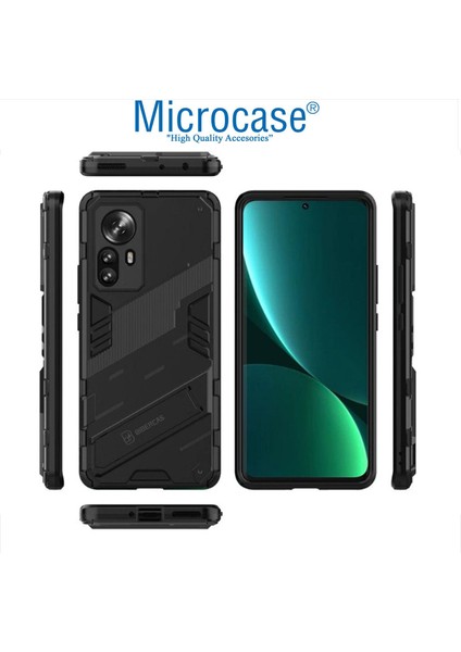 Xiaomi Mi 12 Pro Matrix Serisi Armor Standlı Perfect Koruma Kılıf -Siyah fiyatları