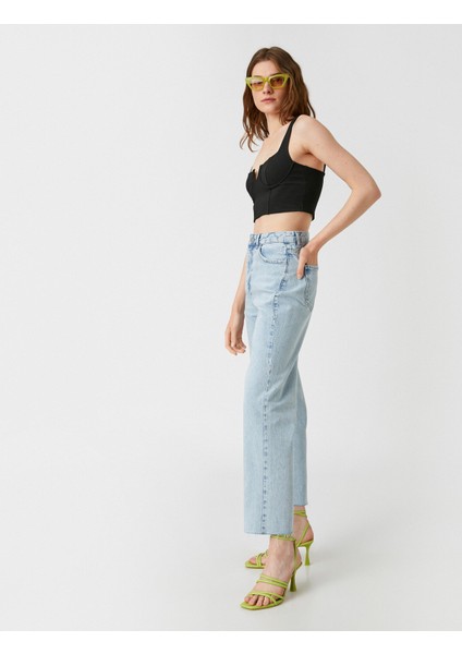 Yüksek Bel Kot Pantolon - Eve Slim Jean