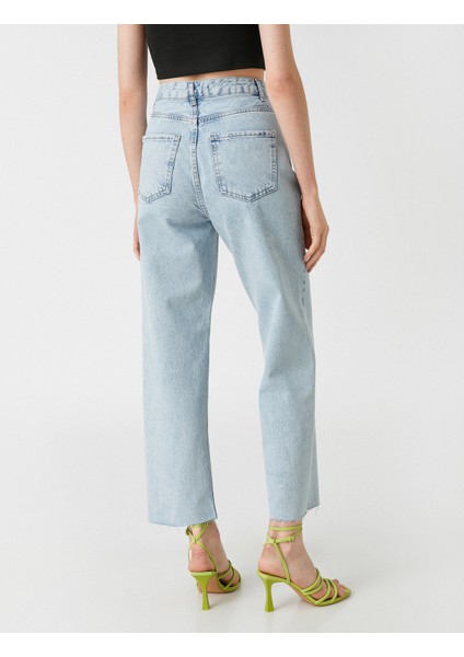 Yüksek Bel Kot Pantolon - Eve Slim Jean