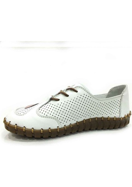 Deri Günlük Kadın Ayakkabısı Beyaz 114 671 fiyatları