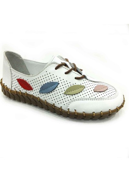 Deri Günlük Kadın Ayakkabısı Beyaz 114 671 modelleri