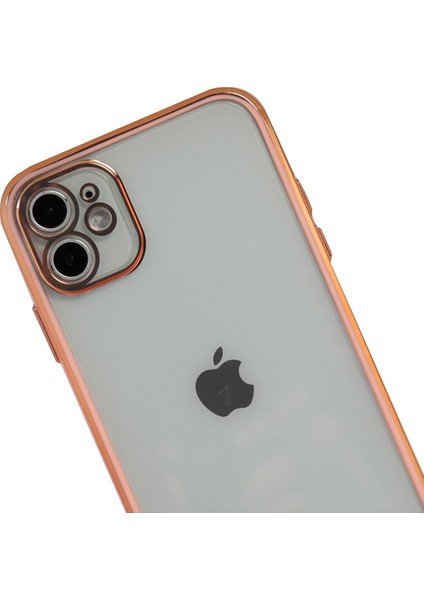 iPhone 11 Gold - Pembe Çerçeveli Şeffaf Kılıf fiyatları