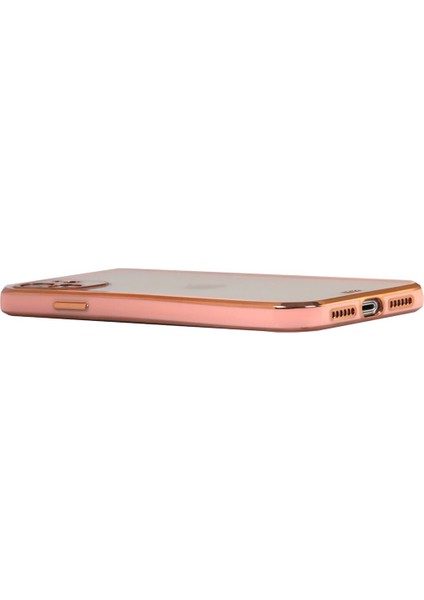 iPhone 11 Gold - Pembe Çerçeveli Şeffaf Kılıf modelleri
