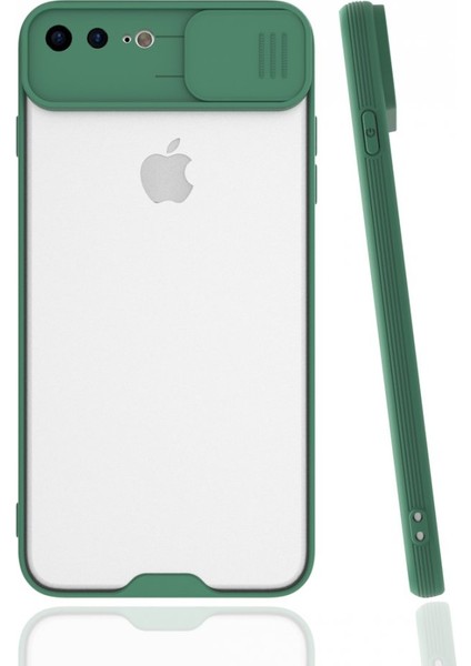 Apple iPhone 8 Plus Uyumlu Sürgülü Ultra Ince Renkli Kamera Korumalı Koruyucu Kılıf
