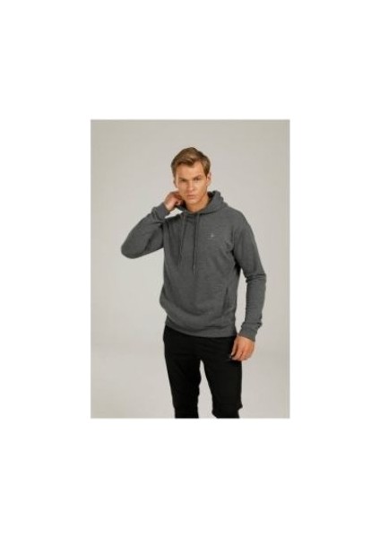 Erkek Kapüşonlu Sweatshirt Basic Hoodie