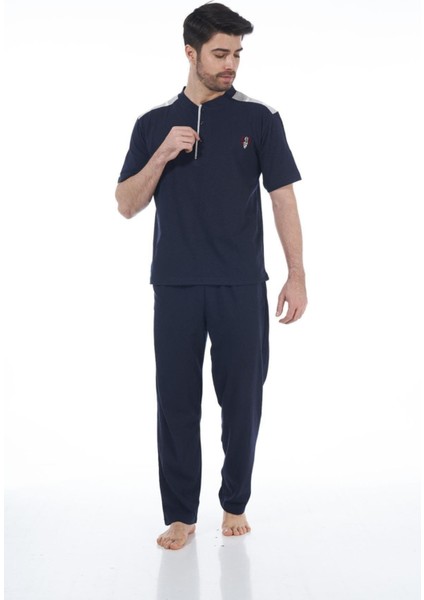 22261 Erkek Penye Apolet Desenli Kısa Kollu Pijama Takımı fiyatları