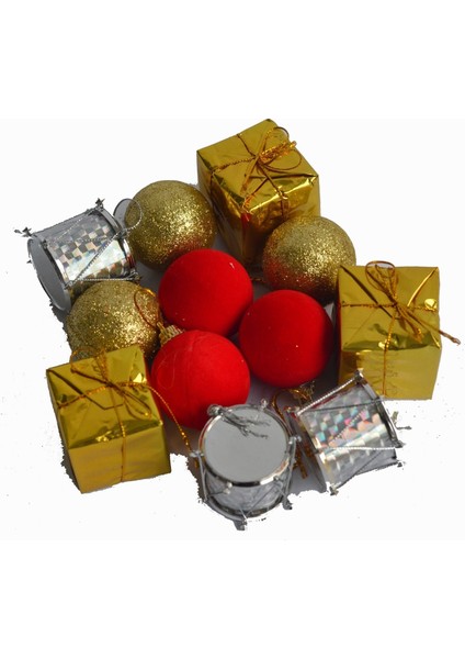 Gökçe Karışık Yılbaşı Süsü 12'li Paket
