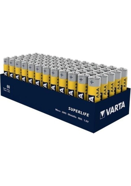 Varta Superlıfe Çinko Aaa Ince Kalem Pil 60LI Paket