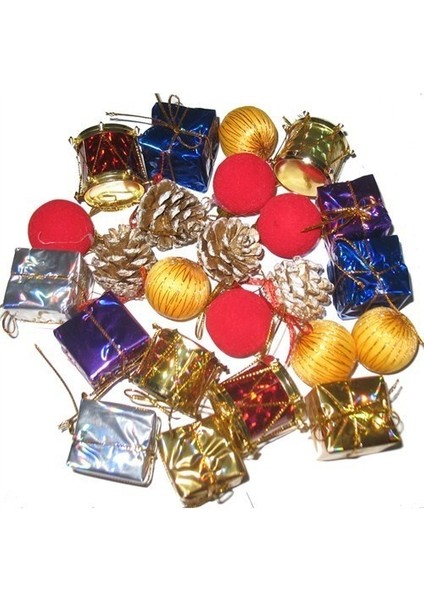 Puzmo 24 Parça Karışık Yılbaşı Süsü