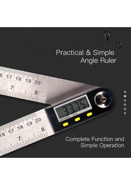 Çok Fonksiyonlu Dijital LCD Ekran Açı Cetveli 360 ° (Yurt Dışından)