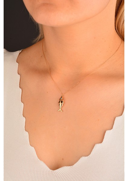 Rose Balık Altın Kolye