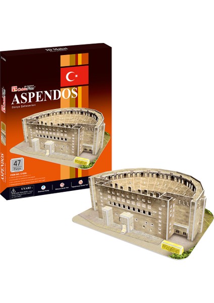 3D 47 Parça Puzzle Aspendos