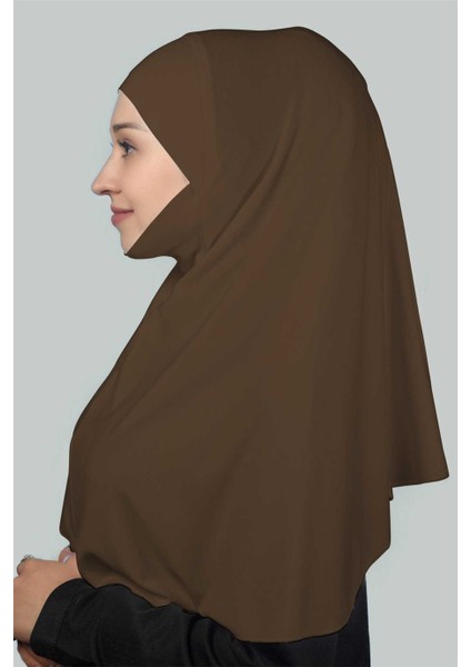 Hazır Türban Peçeli Pratik Eşarp Tesettür Nikaplı Hijab - Namaz Örtüsü Sufle (Xl) - Koyu Vizon fiyatları