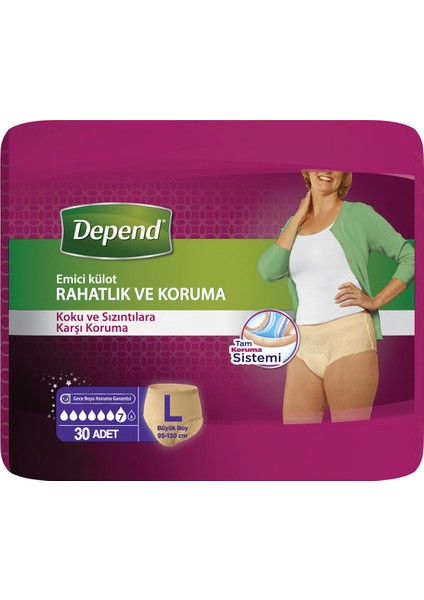 Emici Külot Lohusa Pedi Kadın L Beden 1 Paket 30 Adet