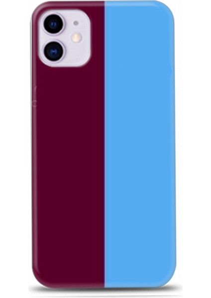 Iphone 11 Bordo-Mavi Tasarım Kılıfı-6