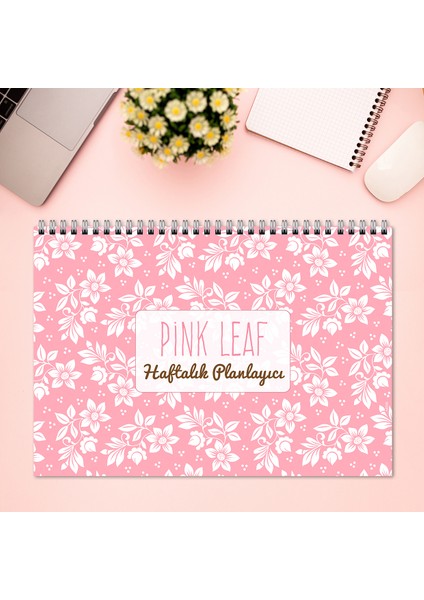 Express Planner A4 Haftalık Planlayıcı Pink Leaf