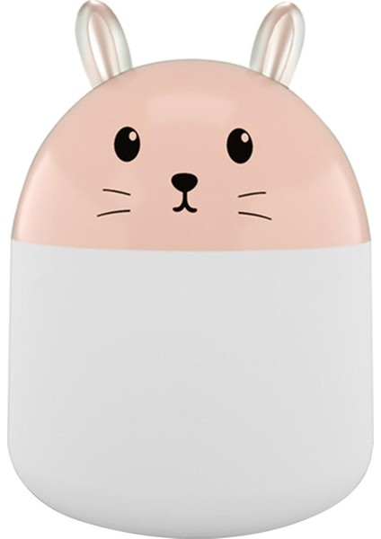 F Fityle Yatak Odası İçin 250 ml. Su Tankı USB Kablosuz Nemlendirici Pembe (Yurt Dışından)