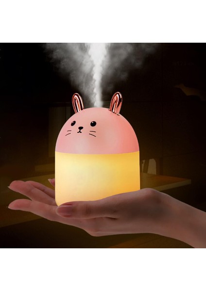 F Fityle Yatak Odası İçin 250 ml. Su Tankı USB Kablosuz Nemlendirici Pembe (Yurt Dışından) fiyatları