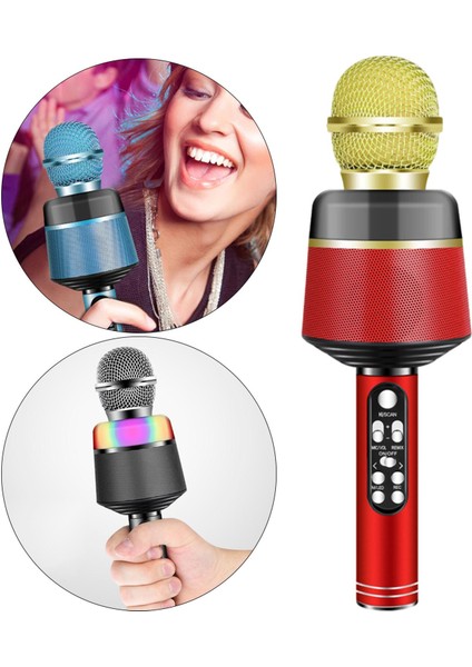 Taşınabilir LED Kablosuz Karaoke Mikrofon (Yurt Dışından)