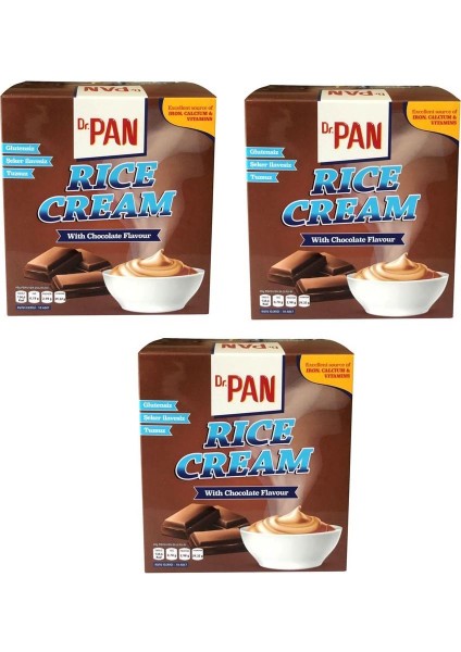 Dr Pan Rice Cream Çikolatalı 400 Gr 3 Adet