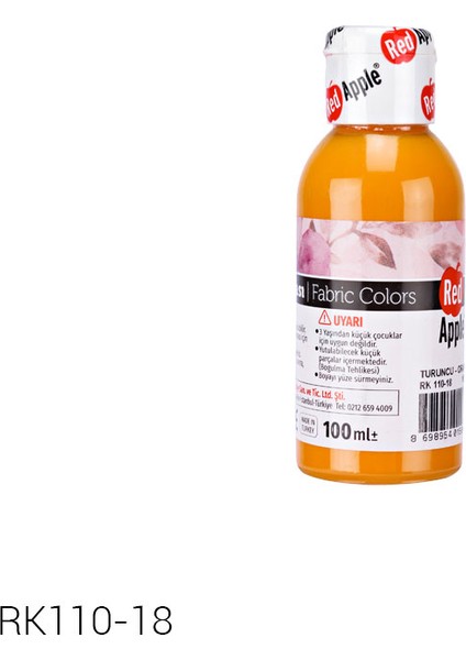 Kumas Boyası 100 ml Turuncu
