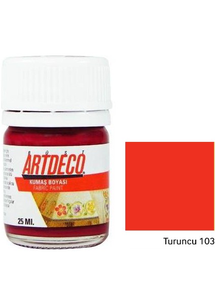Kumaş Boyası 25ML Turuncu 103