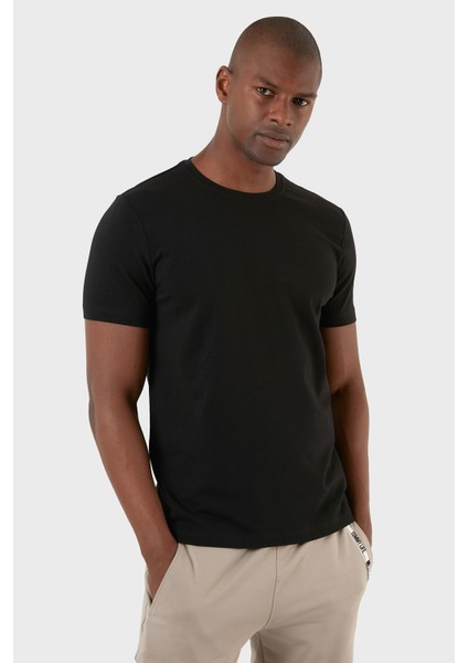 Pamuklu Regular Fit Bisiklet Yaka Basic T Shirt Erkek T Shirt EXXEMODJ000B fiyatları