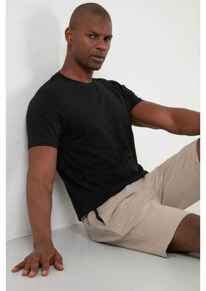 Pamuklu Regular Fit Bisiklet Yaka Basic T Shirt Erkek T Shirt EXXEMODJ000B