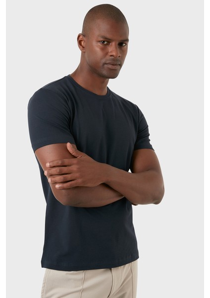 Pamuklu Regular Fit Bisiklet Yaka Basic T Shirt Erkek T Shirt EXXEMODJ000B fiyatları