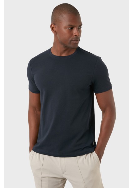 Pamuklu Regular Fit Bisiklet Yaka Basic T Shirt Erkek T Shirt EXXEMODJ000B fırsatları